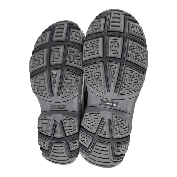 Lands End Black Gray Waterproof Rubber & Quilted Insulated Lined Boots NWOT 8 - Picture 3 of 4